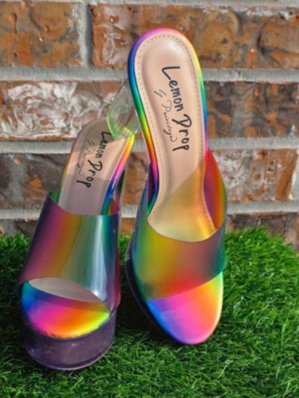 Rainbow Platform Sandals - Women's Multicolor